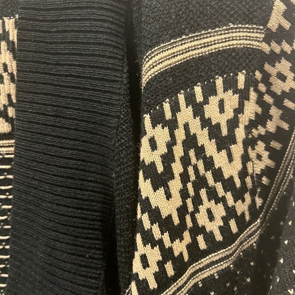 Women’s Cameo & Myth black and tan open sweater cardigan size M - Picture 5 of 5